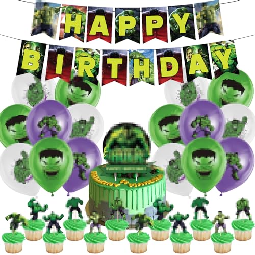 Geburtstag Dekoration Set 44 Stück, Kindergeburtstag Luftballons, Happy Birthday Banner, Kuchen Dekoration, Cupcake Topper, Party Zubehör, Junge Mädchen Geburtstagsparty Dekoration Geburtstag Dekoration Set 44 Stück, Kindergeburtstag Luftballons, Happy Birthday Banner, Kuchen Dekoration, Cupcake Topper, Party Zubehör, Junge Mädchen Geburtstagsparty Dekoration von THEXIU