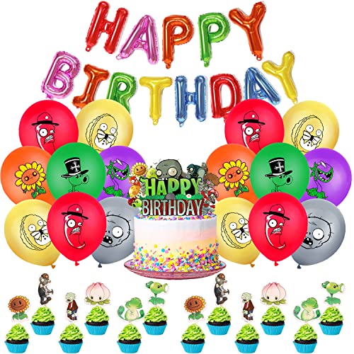 Geburtstag Deko 26 pcs,Luftballons, Happy Birthday Banner, Kuchen Dekoration,Party Dekoration, Kinder Geburtstagsparty von THEXIU
