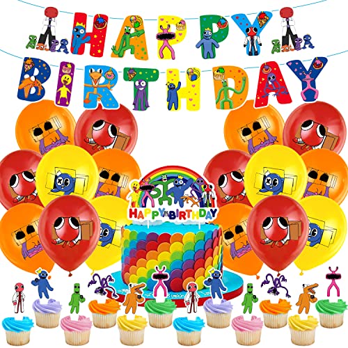 Geburtstag Luftballons, Geburtstag Deko Set 32 Stück, Geburtstag Banner, Kuchen Dekoration, Party Zubehör, Junge Mädchen Geburtstagsparty von THEXIU