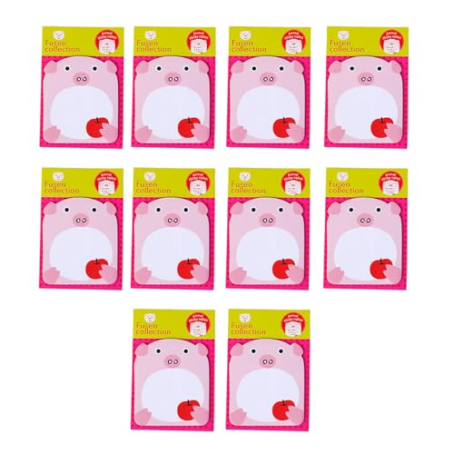 10 PCs Selbst Kleber Klebriger Note Cartoon Memos Pad Schöne Notizblock Schulpraxis Vorräte von THINCAN