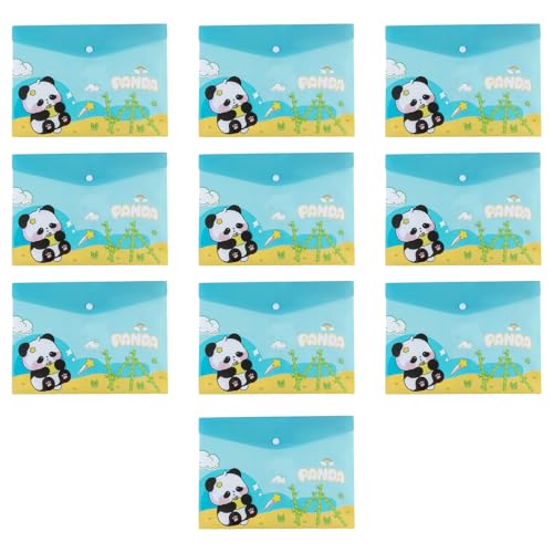 10pcs Cartoon Datei Ordner Buchstabengröße Dokument Organisatoren Schaltflächen Schließe Wasserbeständige Dateibeutel Für Büro von THINCAN
