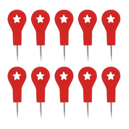 10pcs Dekorative Push Stifte Set Für Bulletin Bretter Und Reisekarten Rote Holz Thumbtacks Mit Glatten Spitzenfoto Wand Druckstiften 10pcs Dekorative Push Stifte Set Für Bulletin Bretter Und Reisekarten Rote Holz Thumbtacks Mit Glatten Spitzenfoto Wand Druckstiften von THINCAN