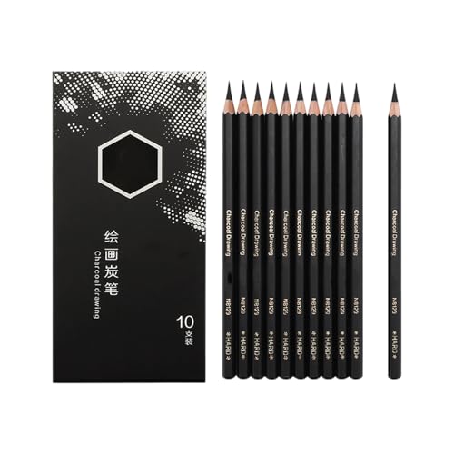 10pieces Professionelle Holzkohlestifte Zeichnen Set Holzskizze Bleistift Für Künstler Anfänger Zeichnungen Skizzierungen Schattierung Holzkunststifte 10pieces Professionelle Holzkohlestifte Zeichnen Set Holzskizze Bleistift Für Künstler Anfänger Zeichnungen Skizzierungen Schattierung Holzkunststifte von THINCAN