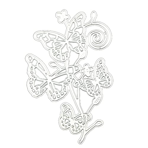 1pc Vier Für Schmetterlingsblumen Boarder Metall Schneiden Stanze Schablone Scrapbooking Prägewerkzeug Stanze Kartenvorlage von THINCAN