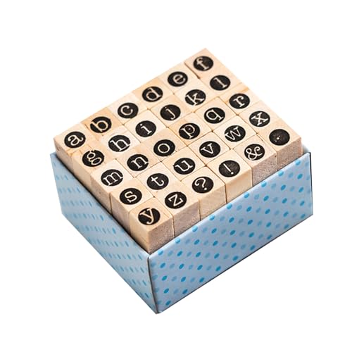 30pieces Vintage Holzstempel Brief Bastel Stamper Holz Scrapbooking Stempel Für Kartenherstellung Journal Planer Scrapbooking Hohlverluste Brief von THINCAN