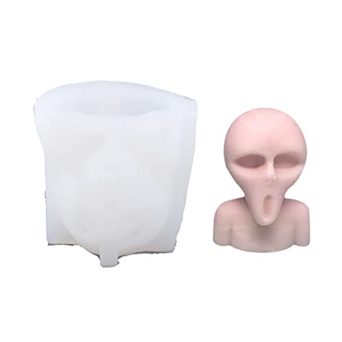 3D Halloween Schädel Alien Silikonform Epoxidharz Dekoration Machen Seife Schmelze Harz Polymer Ton Home Dekoration von THINCAN