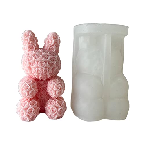 3D Rose Serie Tierkerze Silikonform Handgefertigtes Desktop Gypsum Epoxidharz Kerzenform Für Die Heimdekoration von THINCAN