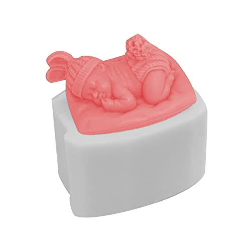 3D Schlafende Babyparty Silikonform Handgefertigte Seife Formen Fondant Kuchen Dekorieren Süßigkeiten Schokoladenform von THINCAN