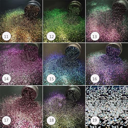 3G Blitzglitterpulver UV Kristall Epoxidharz Füllstoff Pigment Nails Schönheitskunst Dekorationen Maniküre Accessoires Dunklen Pulver Leuchten von THINCAN
