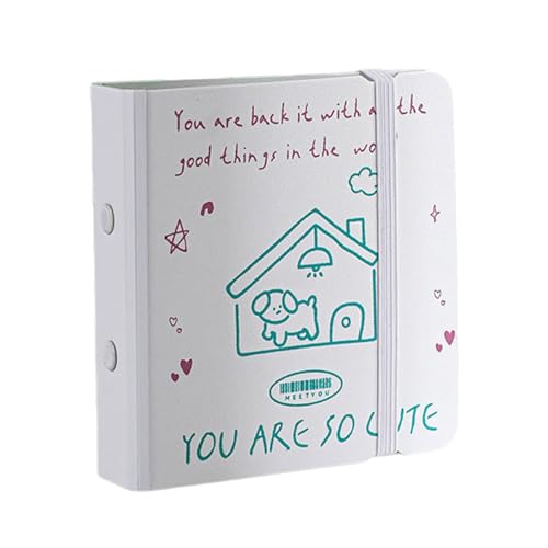 40 Pocket Fotoalbum Mit 3 Ringen PP Binder Cover Foto Sammlung Buch 3inch Karten Organizer Ordner Elastic Close Card Album von THINCAN