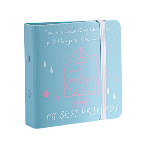 40 Pocket Fotoalbum Mit 3 Ringen PP Binder Cover Foto Sammlung Buch 3inch Karten Organizer Ordner Elastic Close Card Album von THINCAN