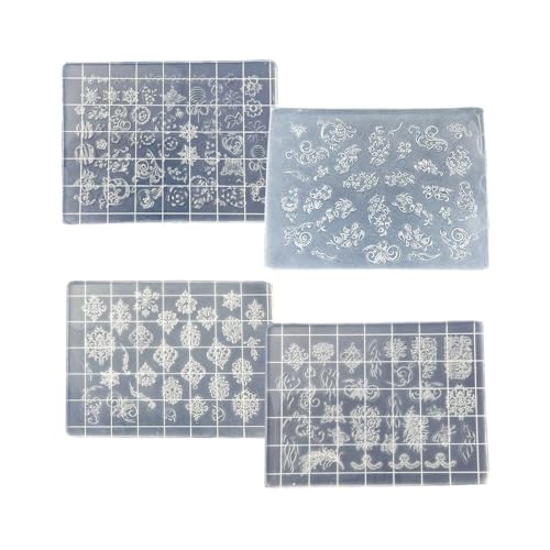 4pcs Silikon Schmetterlingsformen Dekorative Schablonen Für Maniküreverstärkung Und Designkreationen Wiederverwendbarer Transparenter Nagelstempelform von THINCAN