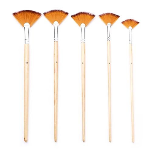 5 PCs Künstlerlüfter Pinsel Set Malerei 5 PCs Künstlerlüfter Pinsel Set Malerei von THINCAN