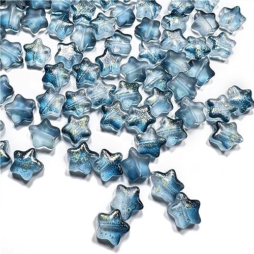 50 PCs Acrylsterne Perlen Farbenfrohe Sterne Perlen Spacer Perlen Charme Lose Perlen Schmuck Handwerksbehörden Accessoires von THINCAN