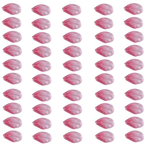 50 Pcs Gradientenglas Blütenblätter Einfach Zu Montieren 12 X 20 Mm Glasperlen Kunstbedarf Für Kinder Erwachsene Home Dekorationsprojekte Perlen Gradient Petal Für Haarpinschmuck Kunstprojekt von THINCAN