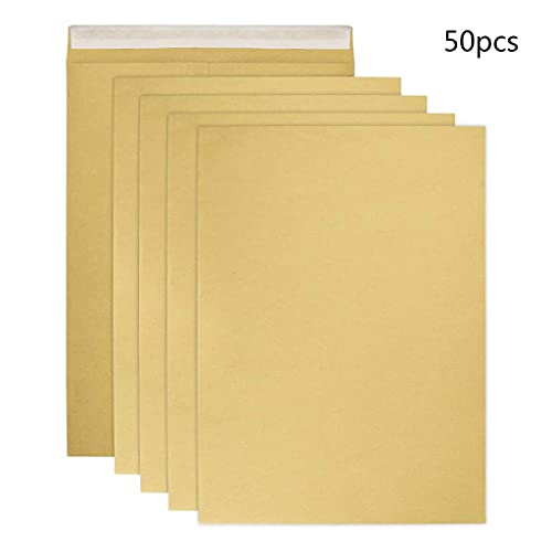 50pcs Dateihalter Kraftpapierbeutel Stempelstempelspeicher 9.01x12.75in 100 Blätter Kapazität Selbstklebend Für Fotos Buchstaben von THINCAN