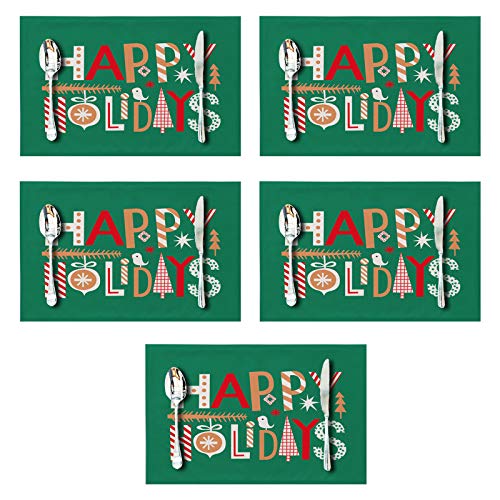 5pcs Weihnachten Cartoon Placemat Süßer Weihnachtsbaum Elch Schneemann Druck Wasserresistente Dicke Leinenmatte Für Urlaub Dinnerparty Dekoration Weihnachtsbaum 5pcs Weihnachten Cartoon Placemat Süßer Weihnachtsbaum Elch Schneemann Druck Wasserresistente Dicke Leinenmatte Für Urlaub Dinnerparty Dekoration Weihnachtsbaum von THINCAN