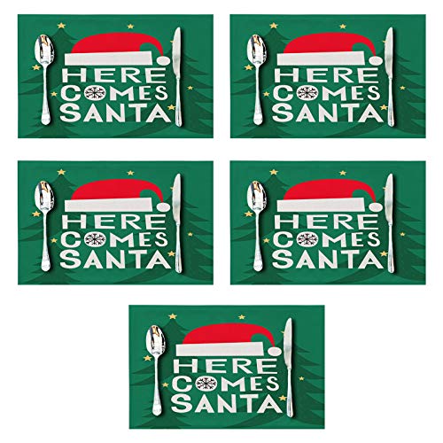 5pcs Weihnachten Cartoon Placemat Süßer Weihnachtsbaum Elch Schneemann Druck Wasserresistente Dicke Leinenmatte Für Urlaub Dinnerparty Dekoration Weihnachtsbaum 5pcs Weihnachten Cartoon Placemat Süßer Weihnachtsbaum Elch Schneemann Druck Wasserresistente Dicke Leinenmatte Für Urlaub Dinnerparty Dekoration Weihnachtsbaum von THINCAN