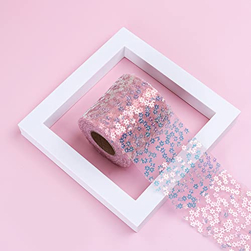 6 Zoll 10yardstulle Roll Pflaumenblume Pailletten Tüll Spulen Glänzend Nähte Handwerksband Für Tischstuhl Schärpe Bogenkostüm 6 Zoll 10yardstulle Roll Pflaumenblume Pailletten Tüll Spulen Glänzend Nähte Handwerksband Für Tischstuhl Schärpe Bogenkostüm von THINCAN