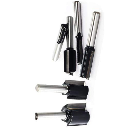 6PC Doppelkanten Fräser Cutter Set Hochgeschwindigkeits Legierungs Stahlrouter Bits Multi Size Option Für Holzbearbeitung Und Gravurmaschinen Genauigkeit Holzbearbeitung Router Bit von THINCAN