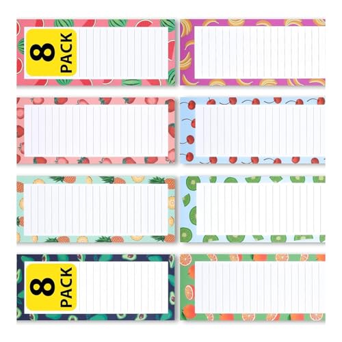 8 PCs Sticky Note Notepads Grocery List Magnet Pad Für Hausfrauen Und Büroangestellte von THINCAN