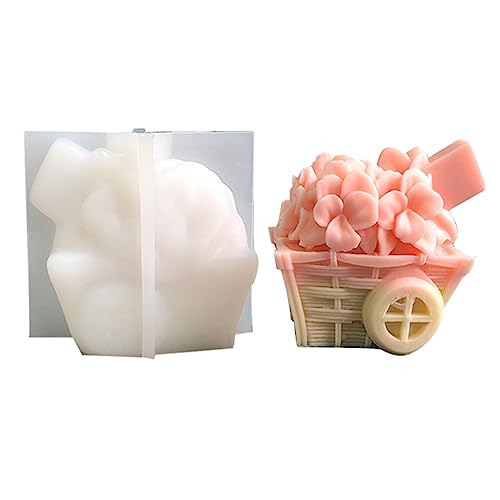 Blumenkorbwagen Kerze Silikonform Haltbarer Cartoon Duft Kerze Harzform Gips Ornamente Form Gips Blumenkorbwagen Kerze Silikonform Haltbarer Cartoon Duft Kerze Harzform Gips Ornamente Form Gips von THINCAN