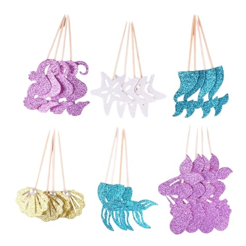 Fischkuchen Set 4/6 Bedruckte Designs Premium Dickes Papier 0 3 Mm Für Jubiläumsbabys Event Sichere Materialien Kreative Kuchen Designs von THINCAN