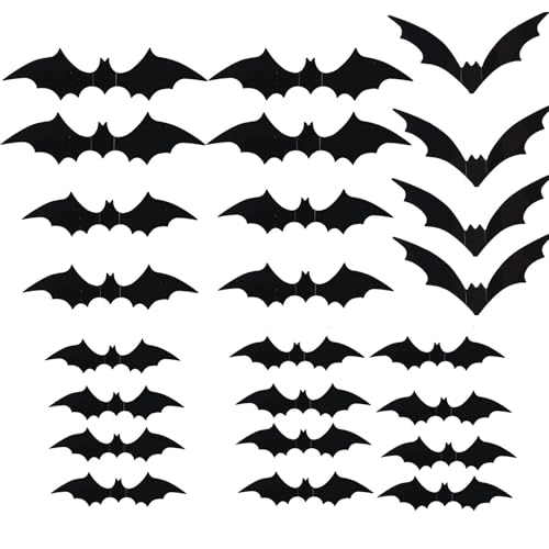 Fliegende Fledermausabziehbilder Kleber PVC Aufkleber Halloween Dekorationen Realistische Klinge Für Wandfenster Home Dekoration Gruselige Dekoration Innenräume von THINCAN