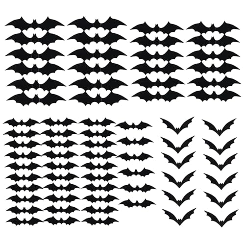 Fliegende Fledermausabziehbilder Kleber PVC Aufkleber Halloween Dekorationen Realistische Klinge Für Wandfenster Home Dekoration Gruselige Dekoration Innenräume von THINCAN