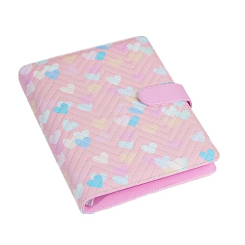 Foto Organizer 160 Pocket Album Mit 6 Ringen Leder Binder Cover Sammlung Buch Für 3 Zoll Bilderspielkarten Heart Album von THINCAN