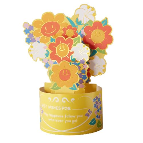 Geburtstagskarten Sonnenblumenkarten Urlaubsgruß Für Geburtstagspapiercraft Mit Schnur Licht Sonnenblume Mit Umschlägen Lassen von THINCAN