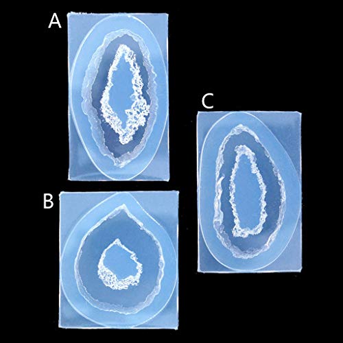 Geode Silikonharzformen Schlüsselbundformen Für Epoxidharz Schmuckformen Einzigartige Kristallgeode Achat Epoxidform von THINCAN