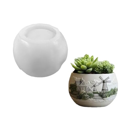 Handwerksblumenform In Silikonform Für Einzigartige Pflanzentöpfe Robust von THINCAN