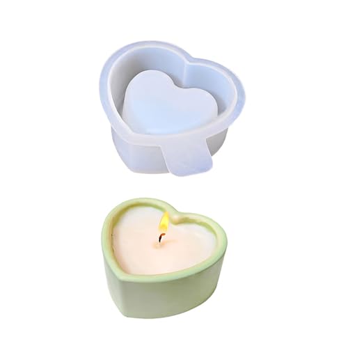 Herz Silikonform Set Für Harzgussschmuck Herstellen Kerzenhalter Basteln Herz Silikonform von THINCAN