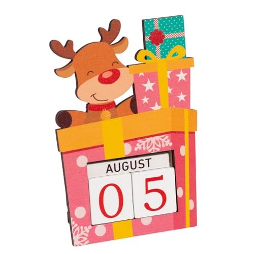 Holz Adventskalender Festliche Tabletop Countdown Display Für Weihnachtsfamilien Kinder Erwachsene Kinder Weihnachten Countdown Kalender von THINCAN