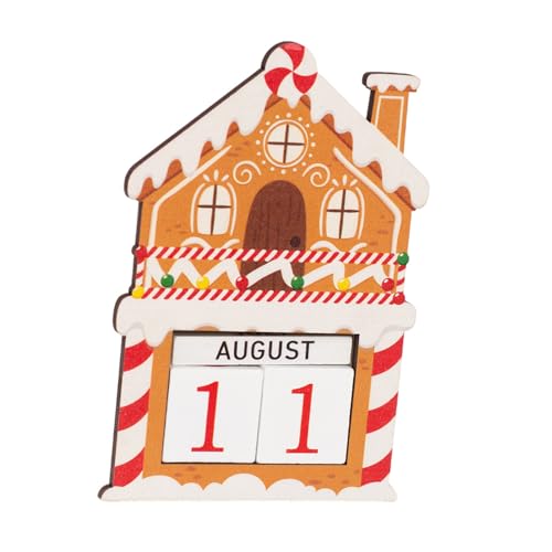 Holz Adventskalender Festliche Tabletop Countdown Display Für Weihnachtsfamilien Kinder Erwachsene Kinder Weihnachten Countdown Kalender von THINCAN