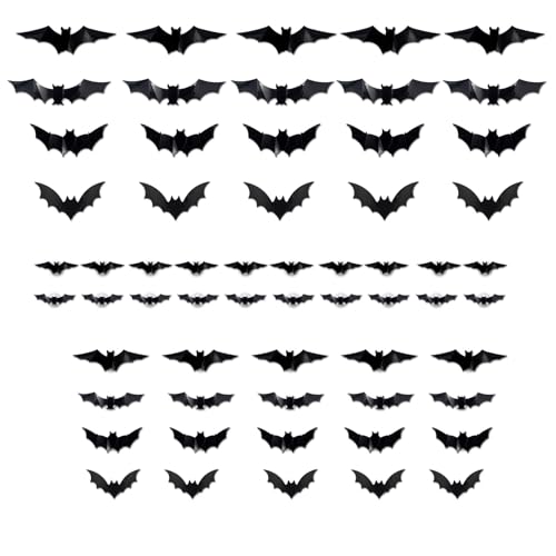 Illuminierte Fledermauswandabziehbilder Kleber PVC Haft Mit LED Licht Halloween Dekorationen Für Fensterwandmantelle Decken Halloween Abziehbilder Für Handwerk von THINCAN