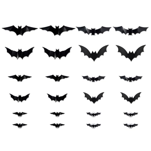 Illuminierte Fledermauswandabziehbilder Kleber PVC Haft Mit LED Licht Halloween Dekorationen Für Fensterwandmantelle Decken Halloween Abziehbilder Für Handwerk von THINCAN