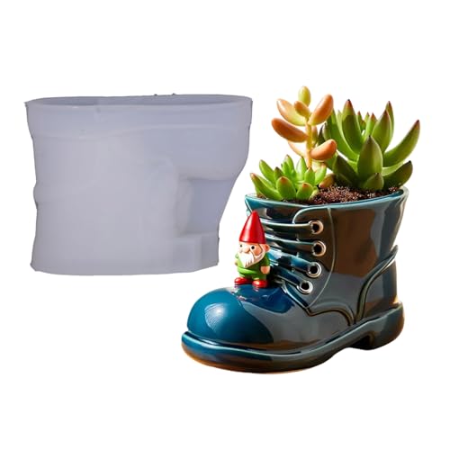 Kreative Arbeit Stiefel Silikonform Für Harz Pflanzer Stifthalter Zement Casting Craft Feiertagsgeschenke Schuhform Vase Silikonform von THINCAN