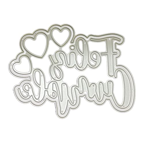 Love Heart Metal Cutting Stirps Stening Schablone Scrapbooking Album Paper Card Template Form Form Prägedekoration Dekoration von THINCAN
