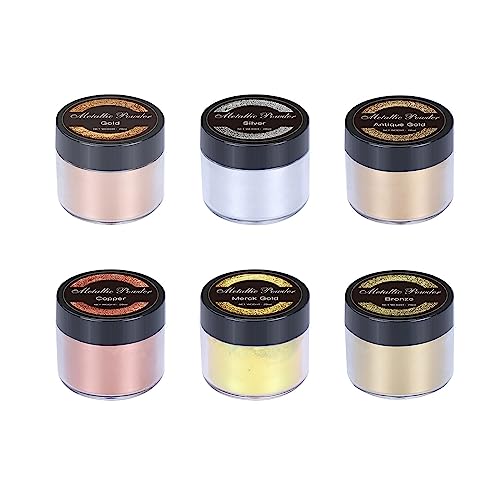 Metallic Pigment Pulver 4 Farben Feines Harzpigmentpulver Jede Flasche 20g Harzfarbe Pigment Für Epoxidharzfarbe von THINCAN