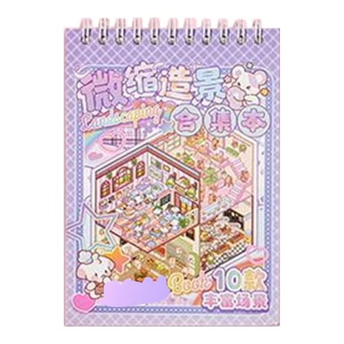 Miniatur Szenenaufkleber Miniatur Simuliertes Kabinenszenenaufkleber Für Scrapbooking Journal Notebook Foto Album Telefon Fall Scrapbooking von THINCAN