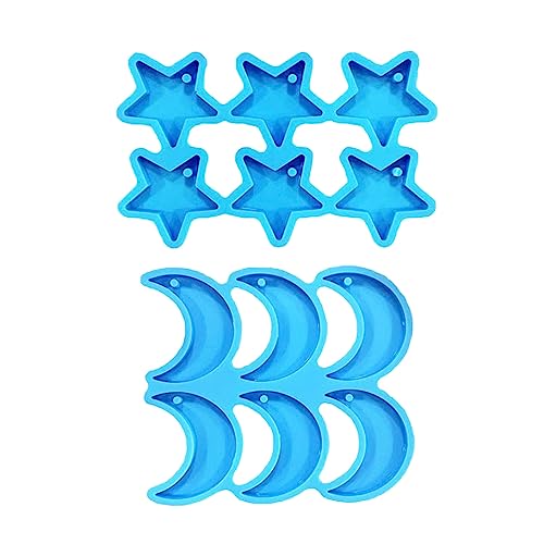 Mond Kombination Ohrring Form Epoxidharz Ornament Schimmelharz Gussguss Anhänger Form Für Wohnkultur Geeignet von THINCAN