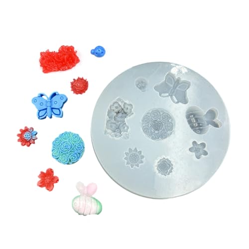Multi Blumen Silikon Schmuckform Set Mit Rosenblatt Pnecone Blossom Designs Hitzebeständiger Nontick Für Handwerk Und Backen Detaillierter Silikonformen Für Fondant von THINCAN