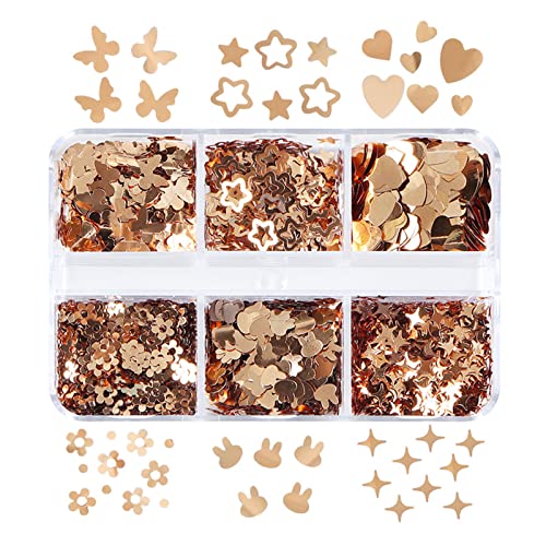 Nagelkunst Herz Glitzer Mischstern Hasen Hollow Star Geformt Konfetti Valentine Nagel Pailletten Nagelkunst Herz Glitzer Mischstern Hasen Hollow Star Geformt Konfetti Valentine Nagel Pailletten von THINCAN