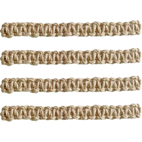 Naturalfaservorhang Befestigungsmittel Holdbacks Krawatten Set 4 Teilige Gewebte Seilscheibenfenster Drapery Tiebacks Schnallen Schnallen Wohnzimmer Decors Decors Vorhangkrawatte Nordisches Design von THINCAN