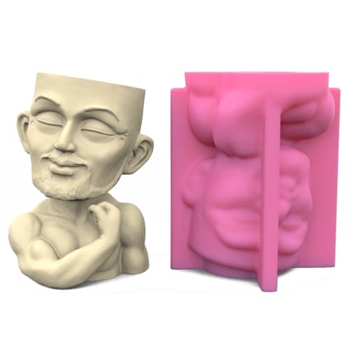 Nicht STICK Muskelmann Stifthalter Formblumblüte Epoxidharz Silikonform Ornament Werkzeug Für Dekoration von THINCAN