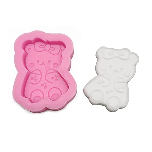 Niedliche Bären Silikonform Backform Für Kekse Schokoladenkuchen Fondant Gips Ornament Seife Epoxidharz Gussbackformen Für Kuchen Brot Lamm Silikon Set Ofen Ungiftiger Freier Spaß Formen von THINCAN