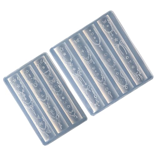 Paar Hochdetail Silikon Bogenknotenform Für Nägeldekorationen Mit Interwebten Ketten Und Perlen Bowknot Perlenkette Kettenform Paar Hochdetail Silikon Bogenknotenform Für Nägeldekorationen Mit Interwebten Ketten Und Perlen Bowknot Perlenkette Kettenform von THINCAN