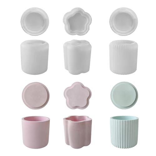 Silikonkerzenbecher Formen 3pcs/Set Harzglas Aufbewahrungsbox Form Exploy Gussformen Ornament Für Handwerkhandwerk von THINCAN